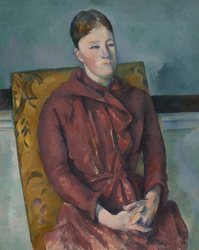 Portrait of Madame Cezanne in a yellow chair, oil on canvas by Paul Cezanne