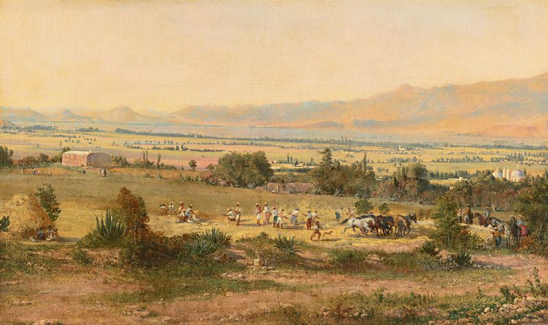 Oil painting by Conrad Wise Chapman featuring mountains and a lake.
