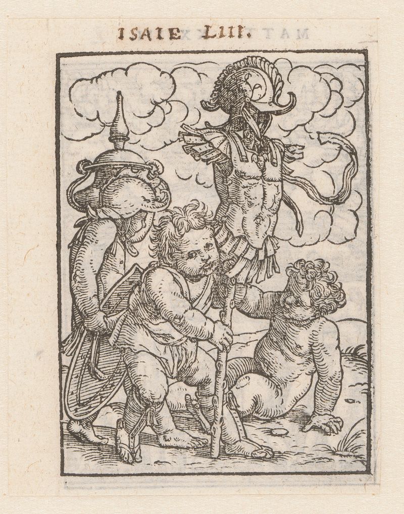 Três crianças com um troféu, papel de Hans Holbein (II)