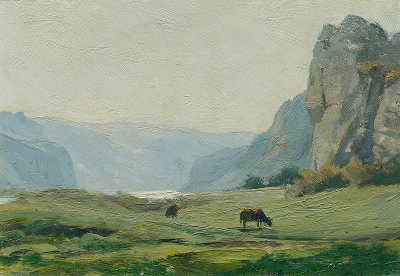 Expresionismo abstracto de Ferdinand Engelmüller, 1902, con interacción de luz y sombra.