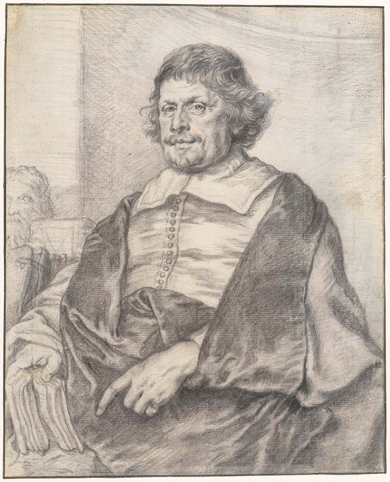 Portrait of Caspar Barlaeus by Joachim von Sandrart, oil painting