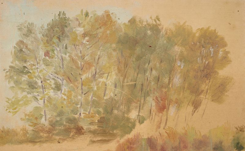 Landscape with water and foliage by Jeanne Jegou-Cadart, medium unknown.