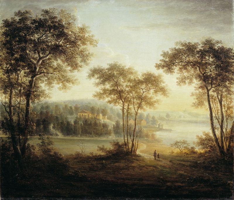 Rosendal Castle from the east, oil painting by Jeanna Elisabeth Åkerman