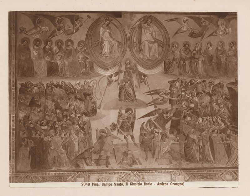 Fresco Het laatste oordeel by Giacomo Brogi, albumen print