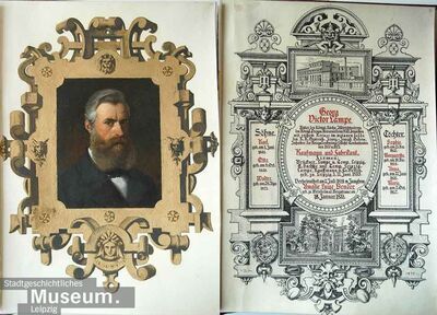 Retrato de Georg Victor Lampe, óleo sobre cartón de Ludwig Nieper