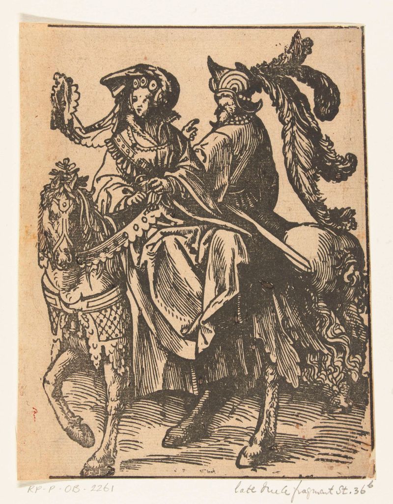 Retrato de Gertruida van Saksen e Robrecht I de Fries, papel de Jacob Cornelisz van Oostsanen
