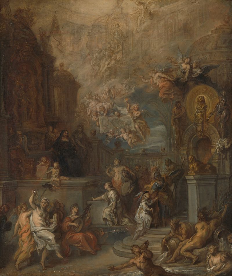 Alegoría óleo de Theodoor van Thulden que representa a Guillermo III y Amalia van Solms