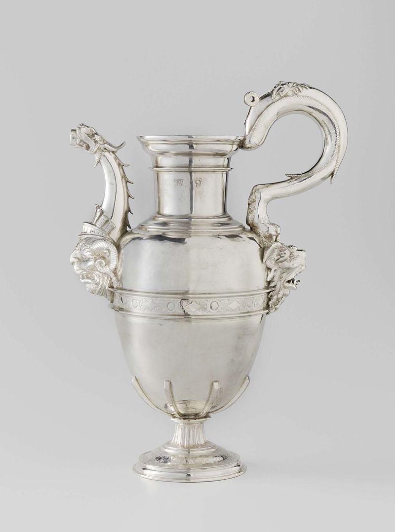 Ewer de plata de Francisco Enriquez con una inscripción sobre Piet Heyn