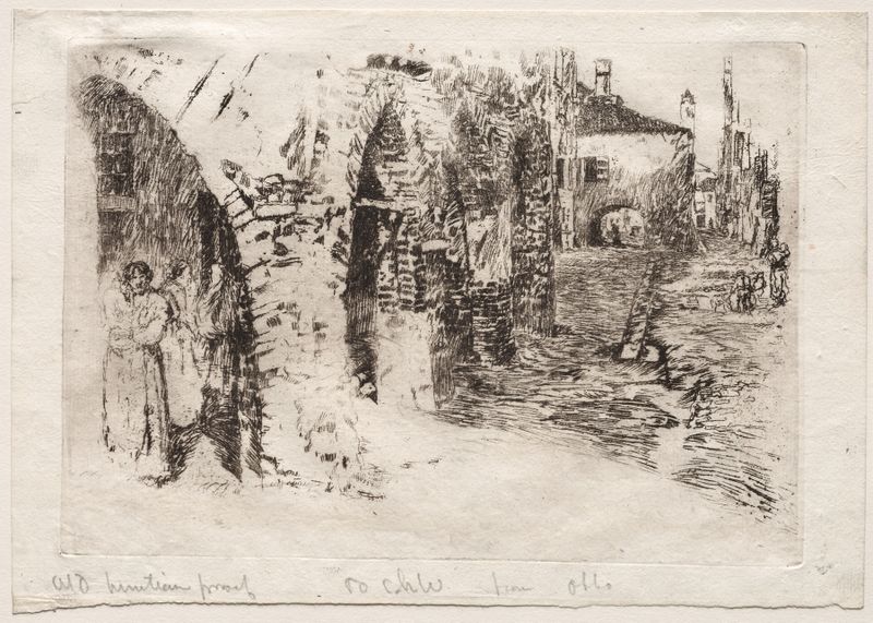 Landscape of Chioggia by Otto Henry Bacher, impressionism, depicting tranquil canals and reflections.