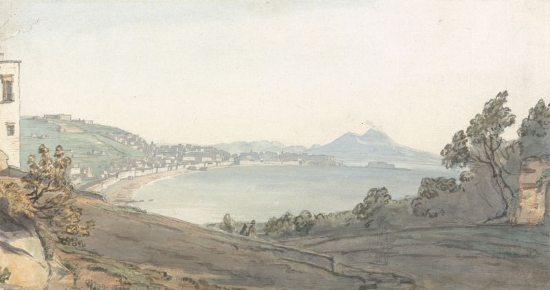 Landscape of Chiaja of Naples from Posillipo, oil on canvas by Thomas Smith of Derby
