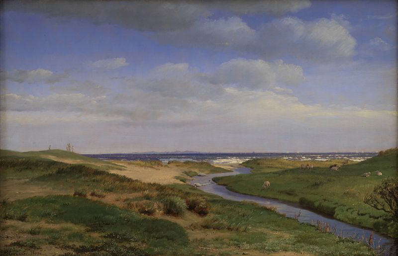 View of the North Coast of Zealand by P. C. Skovgaard, oil painting