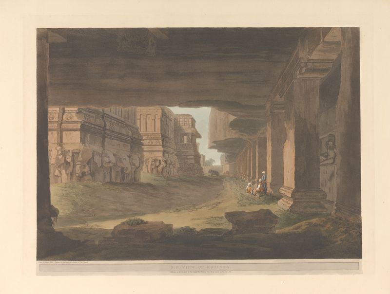 Oriental Scenery Pl.39 by Thomas Daniell, oil painting depicting a serene landscape with lush greenery.