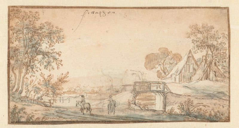 Landschap bij Schagen de Jacob Colijn, óleo sobre lienzo que representa un paisaje sereno con luz dorada.