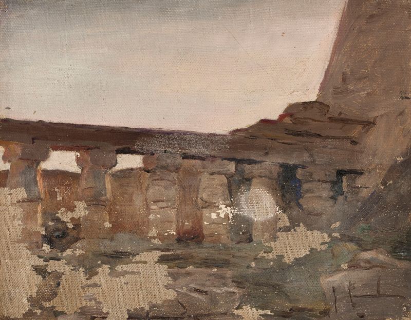 Karnak – Templo de Amon, pintura a óleo de Jan Ciągliński