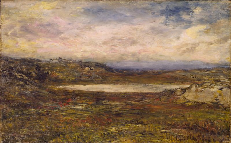 Marine scene with crashing waves, oil on canvas by Homer Dodge Martin