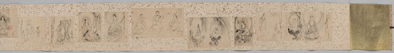 Buddhist deities in ink on paper by Kano Tan'yū