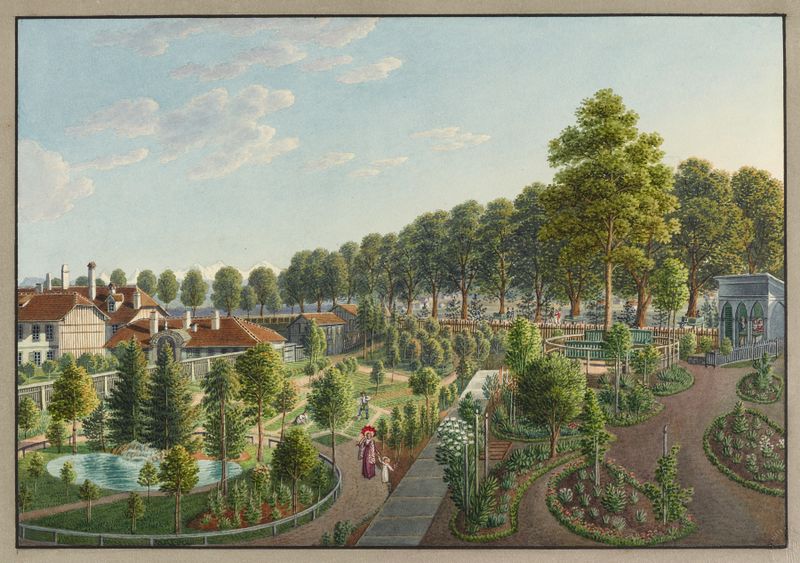 Gartenanlage zwischen der Kleinen Schanze und der Christoffelgasse de Franz Schmid, meio desconhecido
