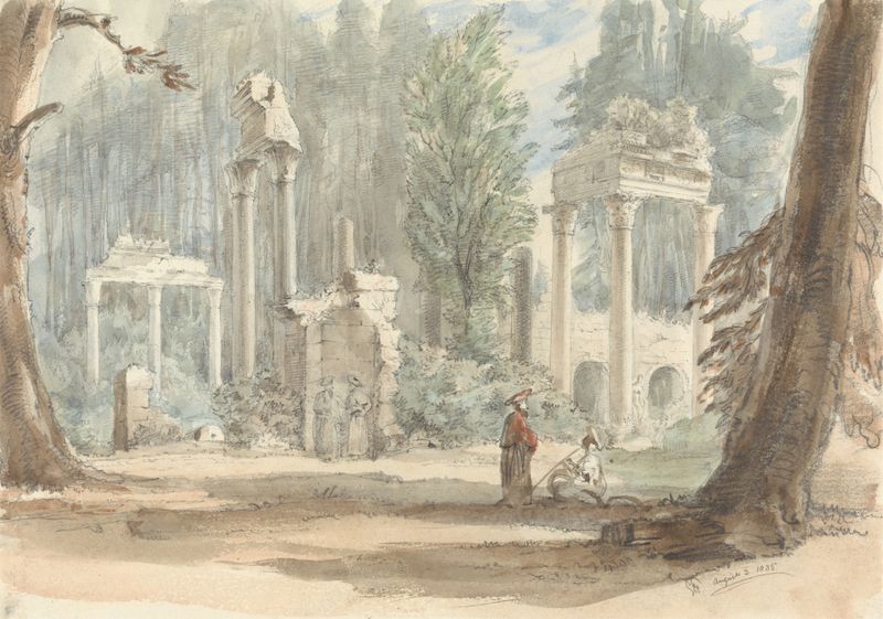 The Ruins from Leptis Magna, oil on canvas by Sir George Hayter