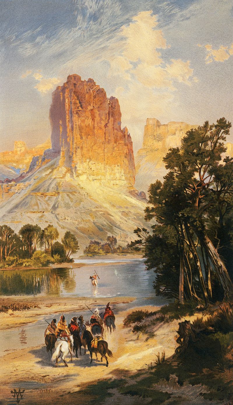 Cliffs of the Upper Colorado River, oil on canvas by Thomas Moran