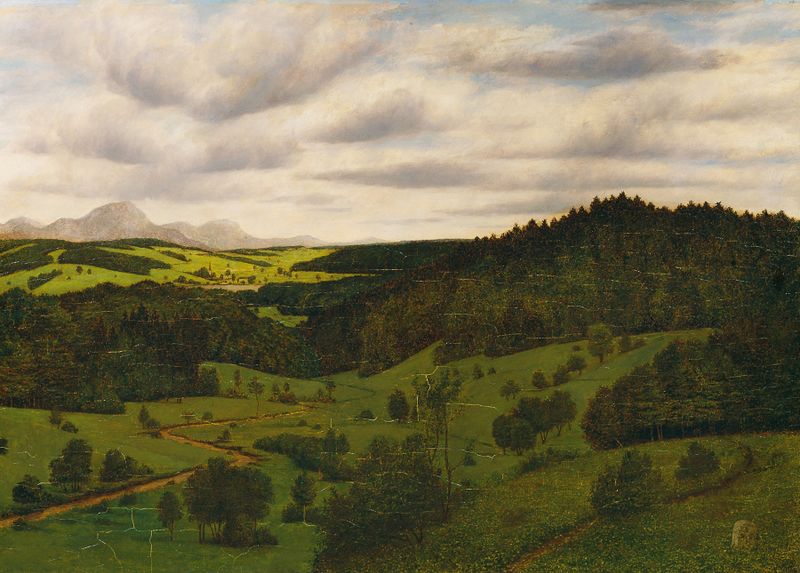 Oberbayrische Landschaft bei Schliersee, oil painting by Karl Haider