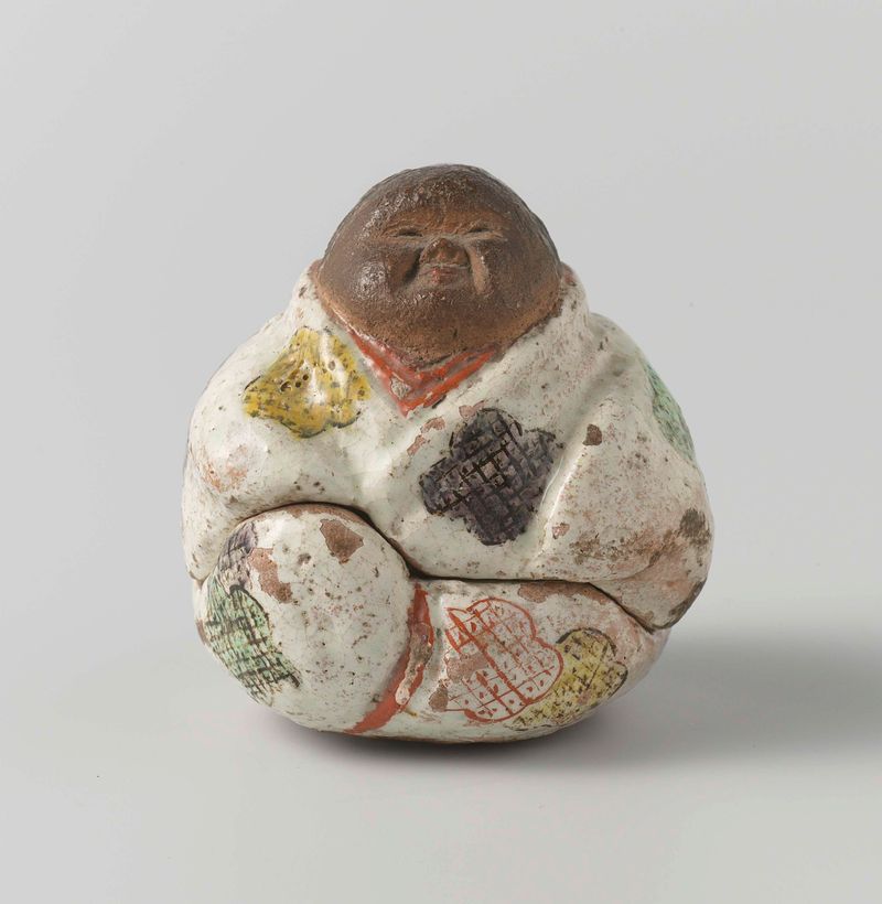 Queimador de incenso de bronze em forma da deusa Uzume de artista desconhecido