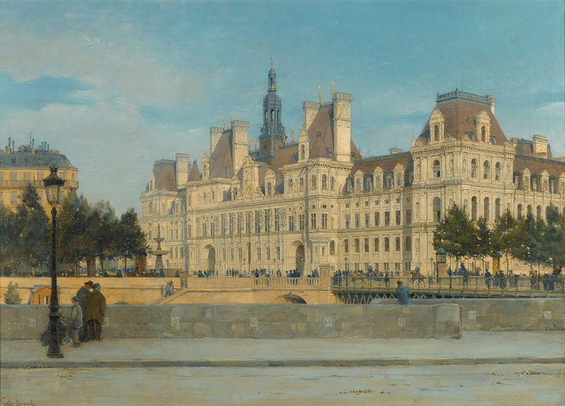 Architecture of L’hôtel de Ville de Paris by Paul-Joseph-Victor Dargaud