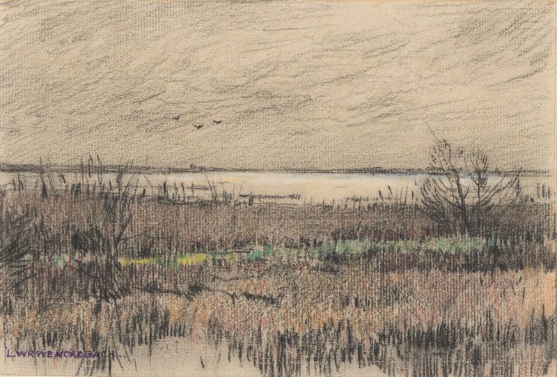 Loosdrechtse plassen de Willem Wenckebach, impressionismo, pintura a óleo retratando águas tranquilas e reflexos