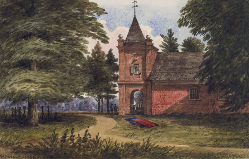 St. Peters Church near White House, Va. by William McIlvaine, oil painting