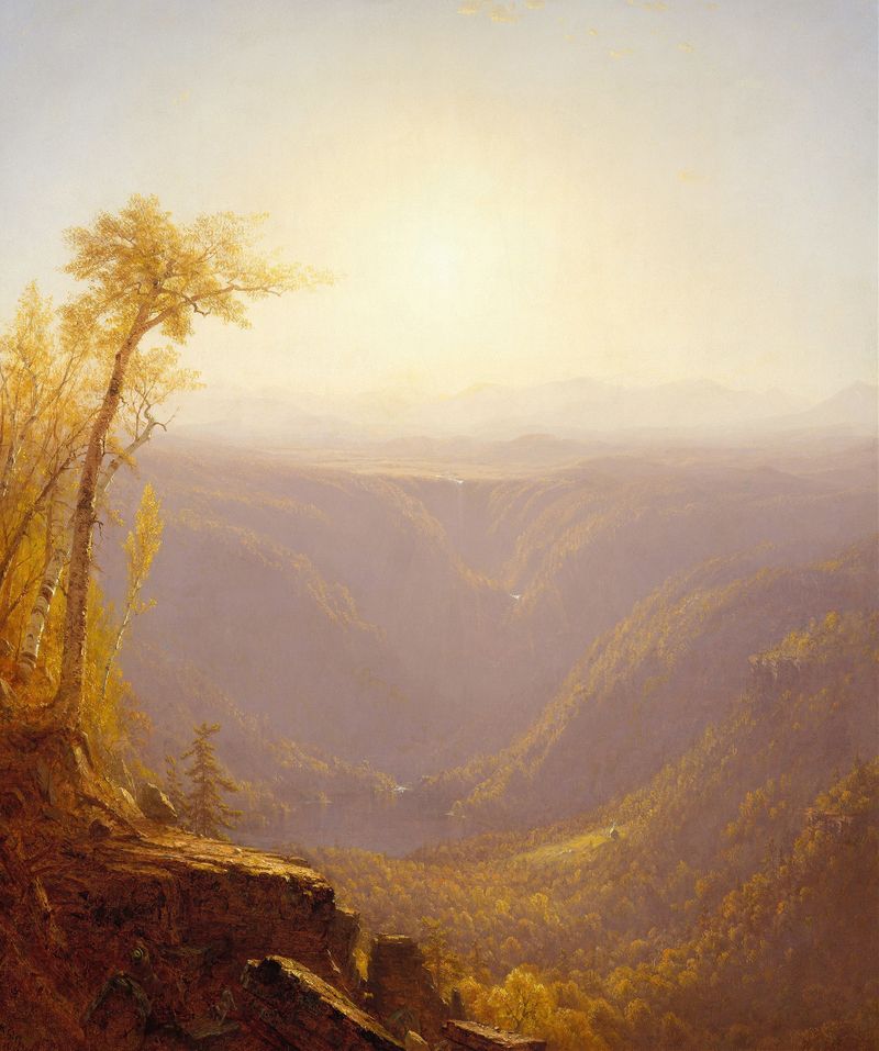 A gorge in the mountains, oil on canvas by Sanford Robinson Gifford