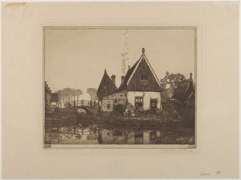 Landscape of Sluisje, Edam by Wijnand Otto Jan Nieuwenkamp, impressionism