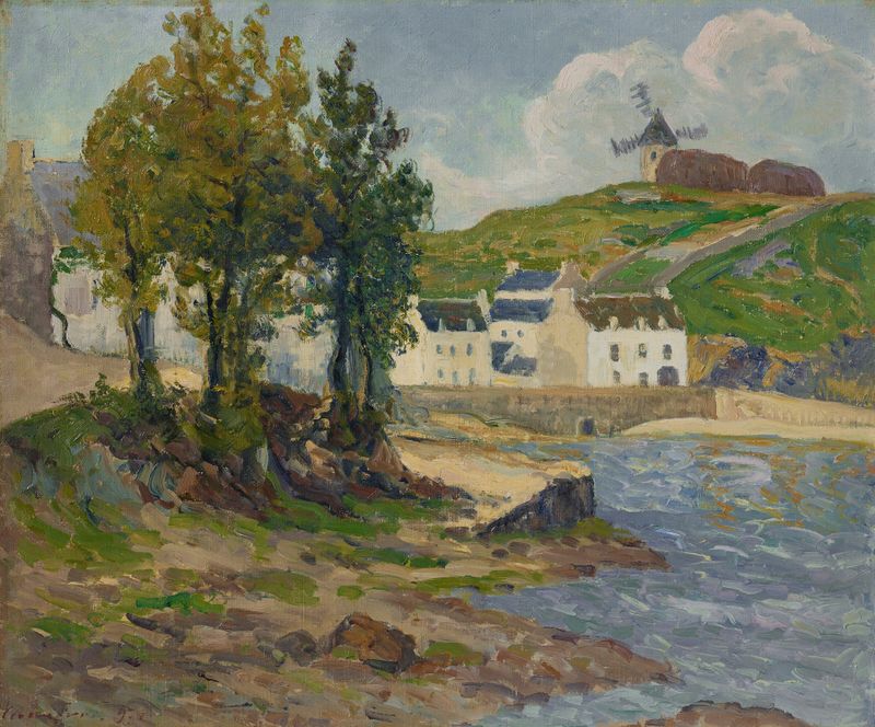 Ciel d’octobre, Tréboul de Maxime Maufra, óleo sobre lienzo que representa un paisaje tranquilo con un cielo de octubre.