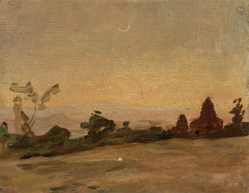 Remote moonlit landscape in India de Jan Ciągliński, retratando uma cena de água luminosa.