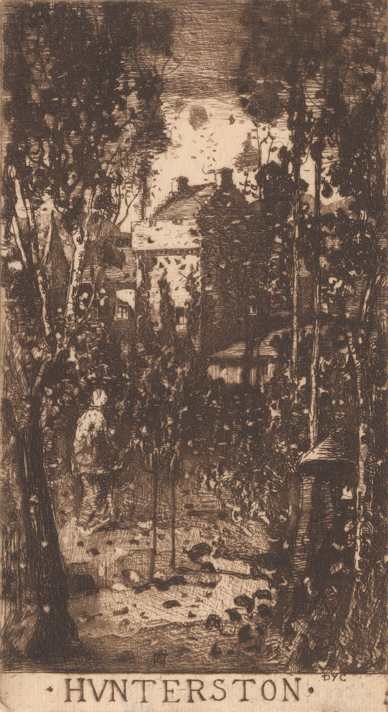 Paisaje de David Young Cameron, 1893, que representa colinas y soledad en tonos terrosos.