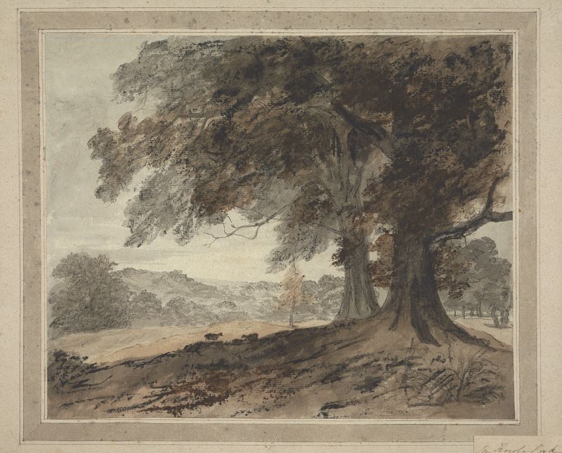 Landscape in Knole Park, oil on canvas by Heneage Finch, 4th Earl of Aylesford