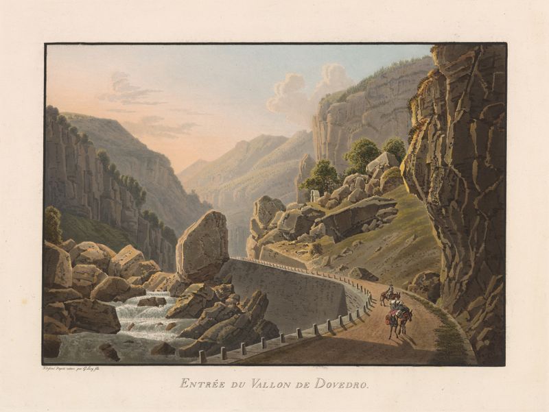Entrée du Vallon de Dovedro, oil on canvas by Gabriel Lory the Younger, depicting a lush valley.