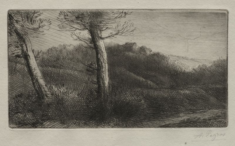 The Traveler Stretched out on the Grass, oil on canvas by Alphonse Legros, depicting a figure reclining on grass.