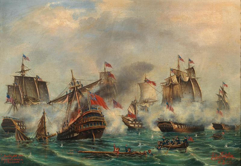 Historical scene of soldiers in battle by Ludwig Rubelli von Sturmfest, unknown medium
