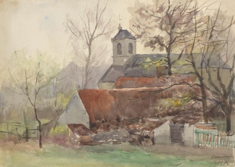 Boendael (église) by Jean-François Taelemans, oil on canvas depicting stained glass light.