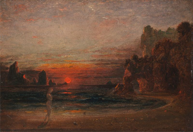 Study for ‘Calypso’s Grotto’ de Francis Danby, pintura a óleo que retrata uma gruta luminosa.
