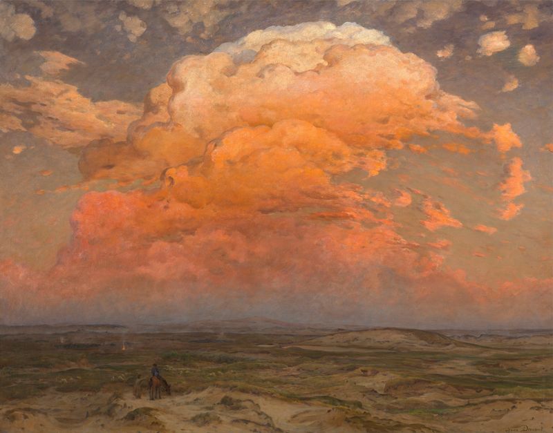 The Cloud de Adrien-Louis Demont, óleo sobre tela mostrando nuvens em espiral