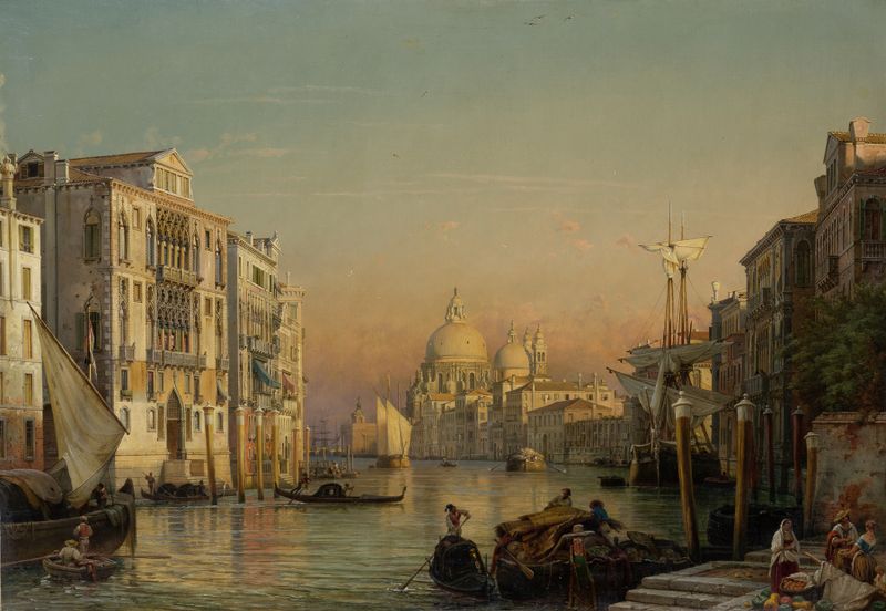 The Canal Grande in Venice with Santa Maria della Salute, oil on canvas by Friedrich von Nerly