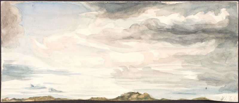 Himmelstudie by Agnes Slott-Møller, depicting a vibrant sky in unknown medium