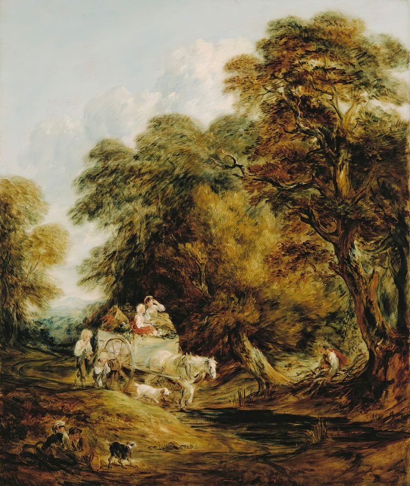 Natureza morta de um carrinho de mercado com vegetais, pintura a óleo de Thomas Gainsborough