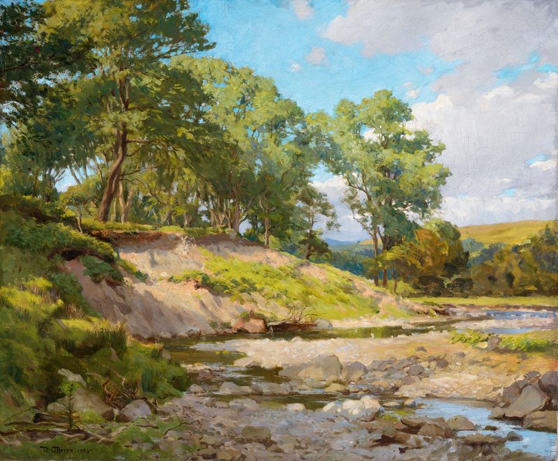 The Deer Park, Powerscourt by Dermod O'Brien, impressionism, landscape