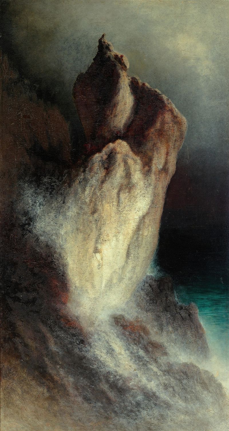 Landscape of Pizzolungo, Capri by Karl Wilhelm Diefenbach, oil painting