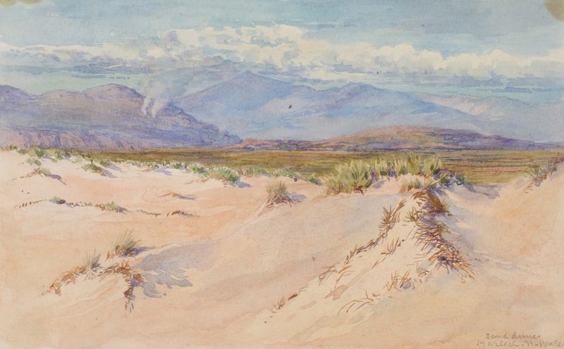 Sand Dunes, Harlech, North Wales by George Elbert Burr, impressionism