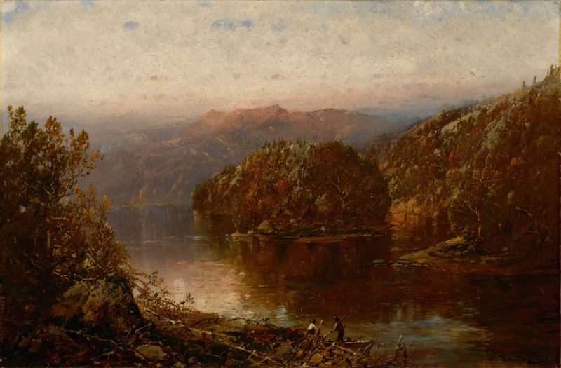 October Morning in New Hampshire by William Louis Sonntag, oil painting depicting autumn foliage and morning light.