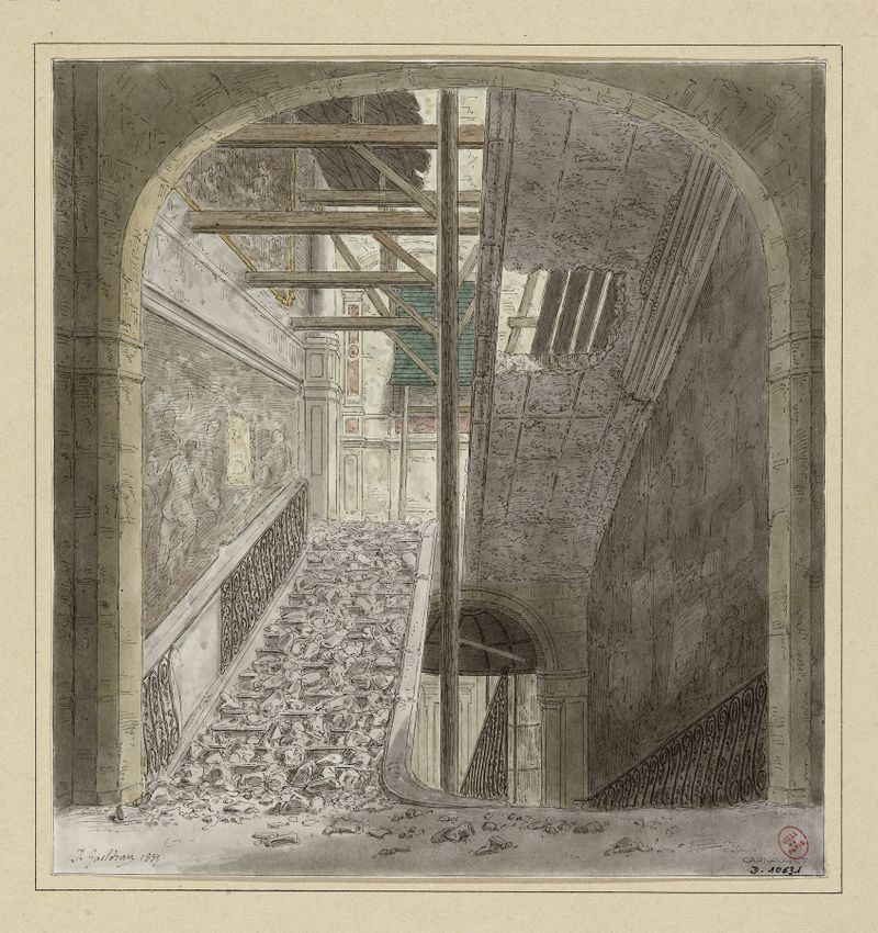 Ruines de la Cour des Comptes, óleo sobre tela de Jules Gaildrau