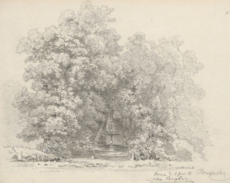 Fonte nos Jardins da Villa Borghese, Romanticismo, Arthur Blaschnik