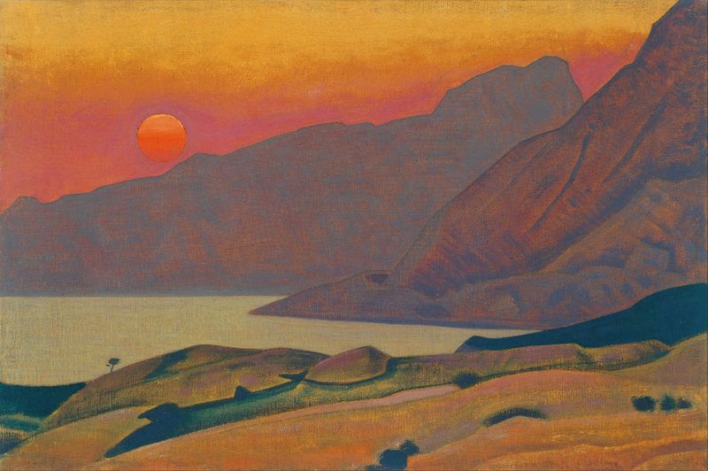 Landscape of Monhegan, Maine by Nicholas Roerich, oil painting